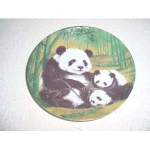  Asian Pandas Plate by Sadako Mano 