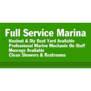  3x6 Vinyl Banner   Marina Full Service 