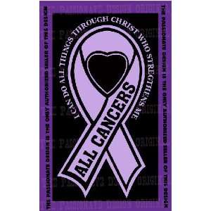  All Cancer Ribbon Decal 6 X 11 