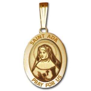  Saint Ada Medal     3/4 inch size of a nickel  Solid 14K 