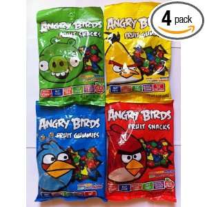 Angry Birds Fruit Gummies 12/5oz Combo (4 Colors)  Grocery 