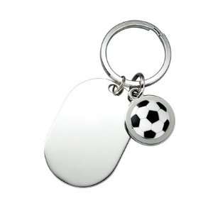  Personalized Silver Soccer Ball Keychain