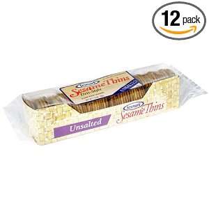 Sesmark Sesame Thins, Unsalted, 5.5 Ounce Packages (Pack of 12 