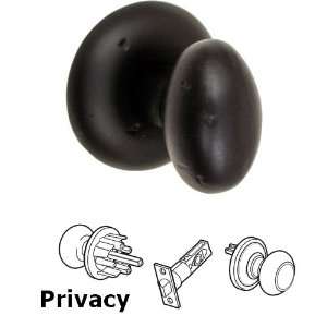  Privacy sandcast potato knob with bronze round rosette in 