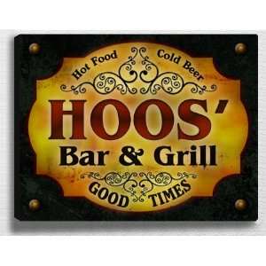  Hooss Bar & Grill 14 x 11 Collectible Stretched 