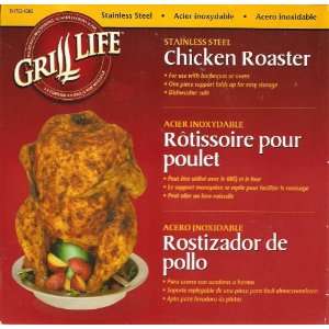 Grill Life Stainless Steel Chicken Roaster  Kitchen 
