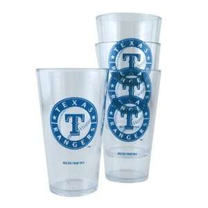  Americans Sports Texas Rangers Plastic Pint Glass Set 
