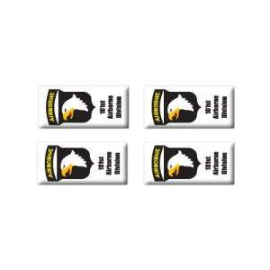  101st Airborne Division   3D Domed Set of 4 Stickers 