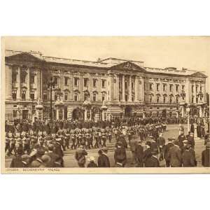  1930s Vintage Postcard Changing of the Guard at Buckingham 