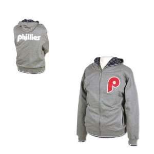  Philadelphia Phillies Gray Hit and Run Hooded Sweatshirt 