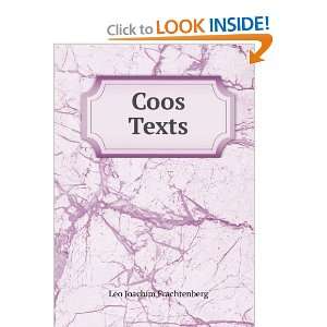  Coos Texts Leo Joachim Frachtenberg Books