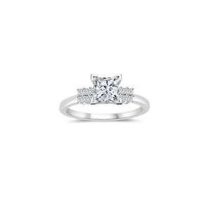 1.24 Cts Diamond Engagement Ring in 14K White Gold 4.0 