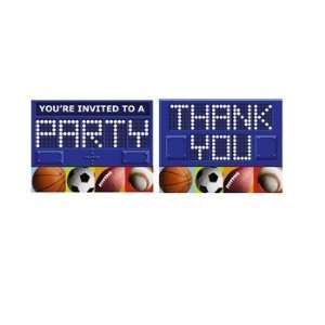  Home Team Party Invitations & Thank You Combo Pack Toys 
