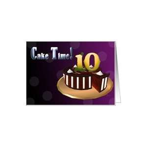  Cake meringue stripes CAKE TIME Happy 10th Birthday choco cake 