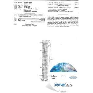   NEW Patent CD for SEAM FOR WOVEN PAPERMAKING FABRICS 