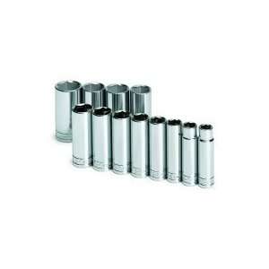  12 Piece 1/2in. Drive SAE Deep 6 Point Socket Set