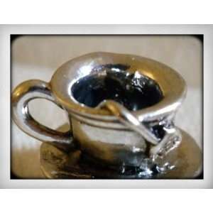  Teacup Teabag Charm Silver 3D 