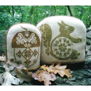  Quaker Acorn and Squirrel   Cross Stitch Pattern Arts 
