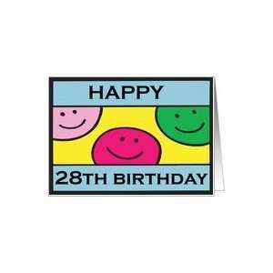  Smiley Face 28th Birthday Card Toys & Games