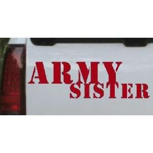 Red 50in X 15.6in    Army Sister Military Car Window Wall Laptop Decal 