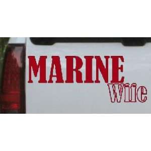 Red 40in X 15.3in    Marine Wife Military Car Window Wall Laptop Decal 