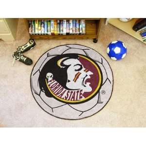 Florida State FSU Seminoles Logo Soccer Ball Shaped Area Rug Welcome 