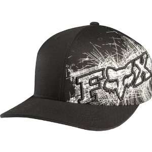 Fox Racing Dashes Mens Flexfit Casual Hat/Cap   Black / Large/X Large