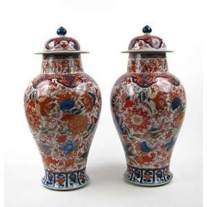    Pair of Beautiful Imari Vases (18th Century)