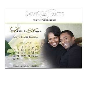  190 Save the Date Cards   Vanilla Rose n Pearls Petite 