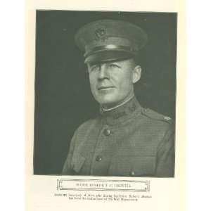  1918 Print Major Benedict C Crowell Assistant Secretary of 