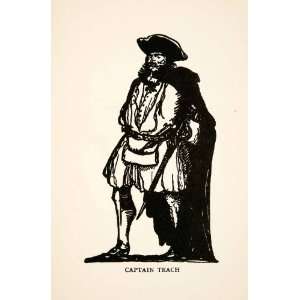  1930 Lithograph Captain Edward Teach Blackbeard Pirate 