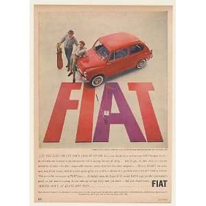  1961 Fiat Model 600/D 2 Door Sedan Golf Golfer Print Ad 