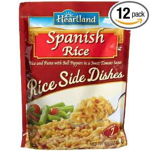 Heartland Rice Side Dish, Spanish Rice, 5.6 Ounce Packages (Pack of 12 