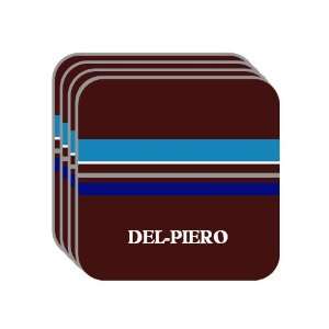 Personal Name Gift   DEL PIERO Set of 4 Mini Mousepad Coasters (blue 
