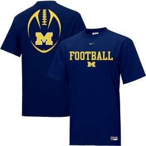   Michigan Wolverines Navy Blue Team Issue T shirt