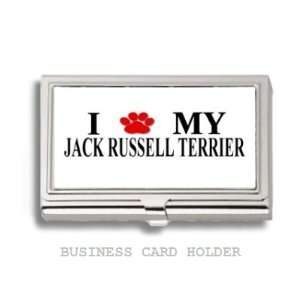  Jack Russell Terrier Love My Dog Paw Business Card Holder 