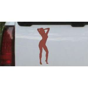 Brown 48in X 16.7in    Sexy Girl Silhouettes Car Window Wall Laptop 