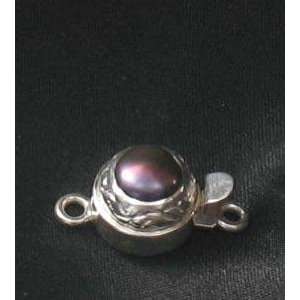  PEARL CLASP SEMI ROUND GRAPE COLOR ETCHED~ Everything 