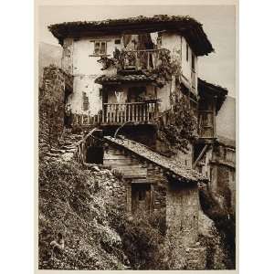  1925 House Potes Village Cantabria Spain Photogravure 
