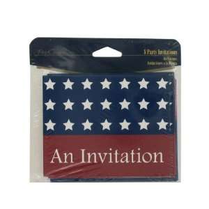  stars and stripes 8 count party invitations envelopes 