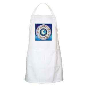  Apron White Zodiac Astrology Wheel 