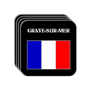  France   GRAYE SUR MER Set of 4 Mini Mousepad Coasters 