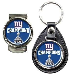  New York Giants Super Bowl 46 Champ   Key Chain & Money 