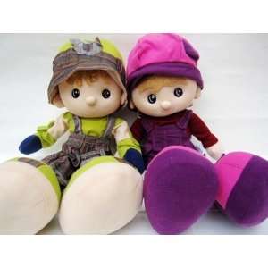  lovely green purple yuppies lovers sweethearts plush dolls 