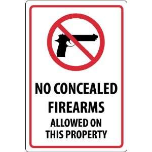 SIGNS NO CONCEALED FIREARMS ALLOWED ON T