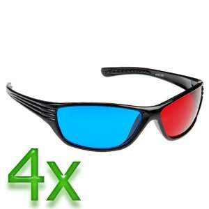  GTMax 4x 3D Red/Cyan Glasses for watching 3D Movies   The 