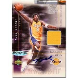  Kobe Bryant Los Angeles Lakers Autographed Game Used 