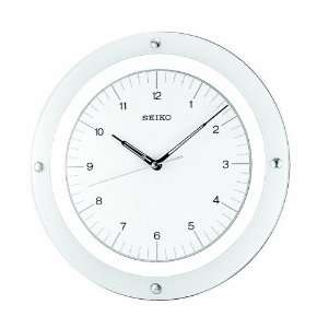   Quiet Sweep Second Hand Clock Curved Glass Crystal White Dial Watches