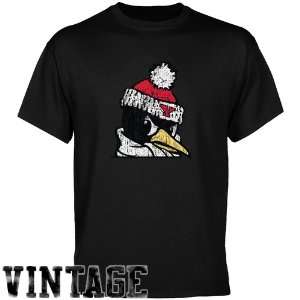 Youngstown State Penguins Black Distressed Logo T shirt 