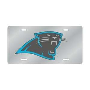  Carolina Panthers Laser Cut Silver License Plate 